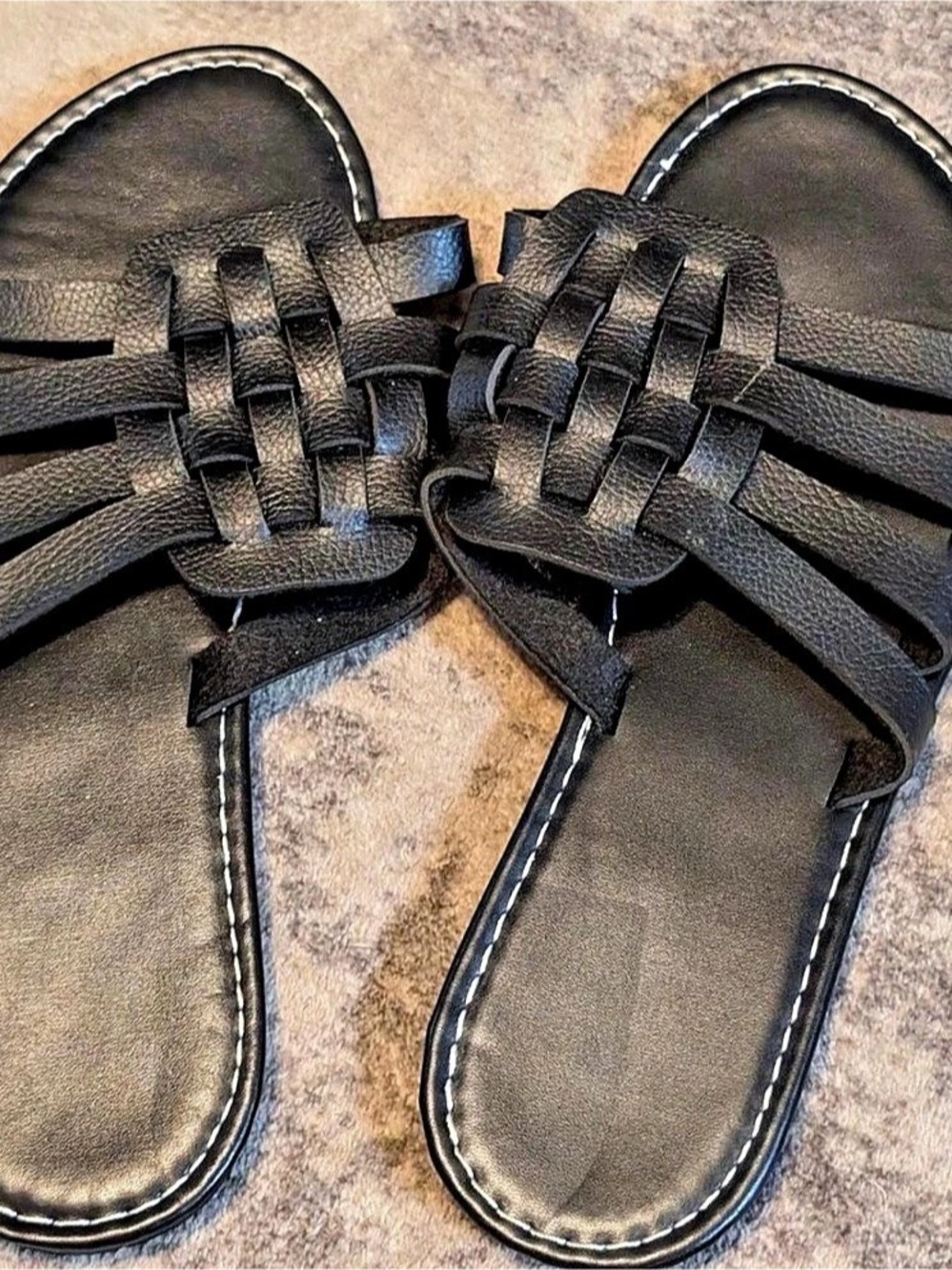 Nisolo Isla Woven Slide Sandal Black EU 39